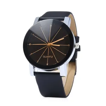 

Drop Shipping Leather Wristband Quartz Watches Boys Girls Student Wristwatch Lover Casual Round Dial Watch