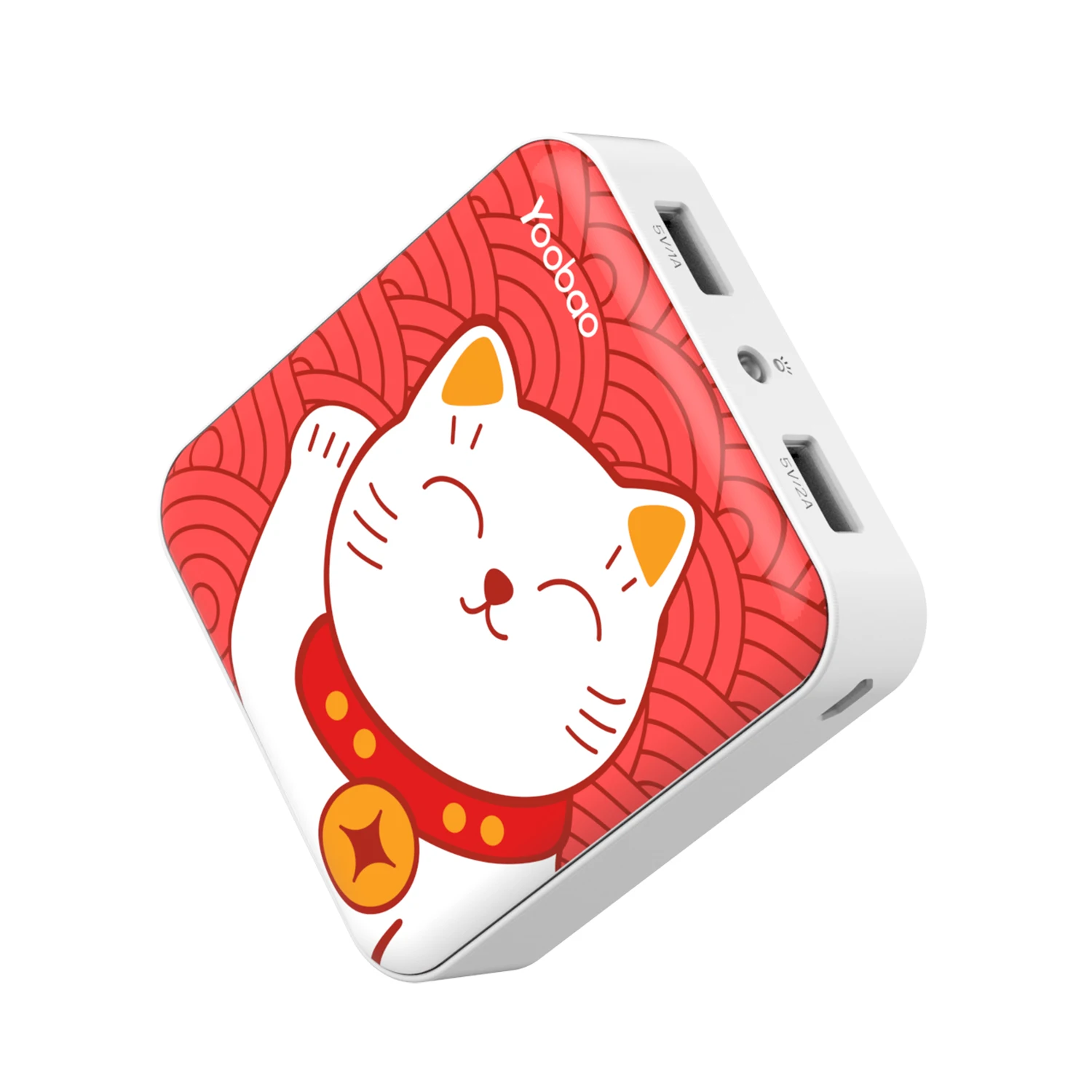 Yoobao M4 10400 мАч телефон Зарядное устройство с двумя портами USB Выход Портативный устройство Зарядное устройство внешний мини-аккумулятор с Светодиодный индикатор для Sma - Цвет: Lucky Cat