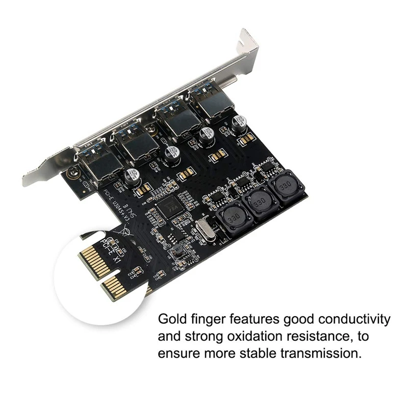 Четыре порта Usb 3,0 Супер быстрая 5 Гбит/с Pci-E Плата расширения Pci Express адаптер конвертер карта 6A блок питания для рабочего стола P