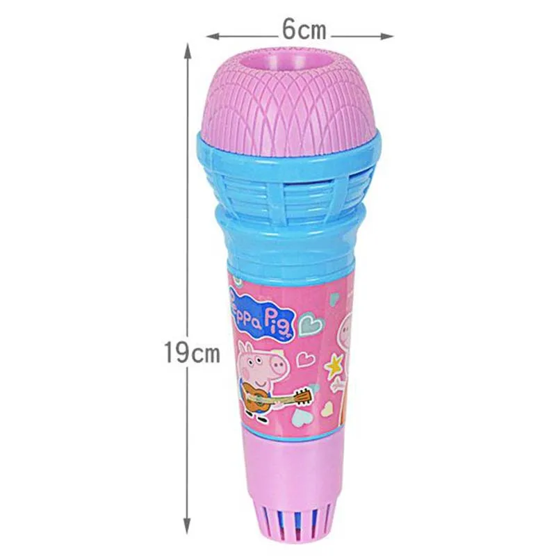 Peppa Pig оригинальный 19 см эхо микрофон без батареи аниме рисунок мультфильм микрофон детские игрушки для детей подарки на день рождения 2P14