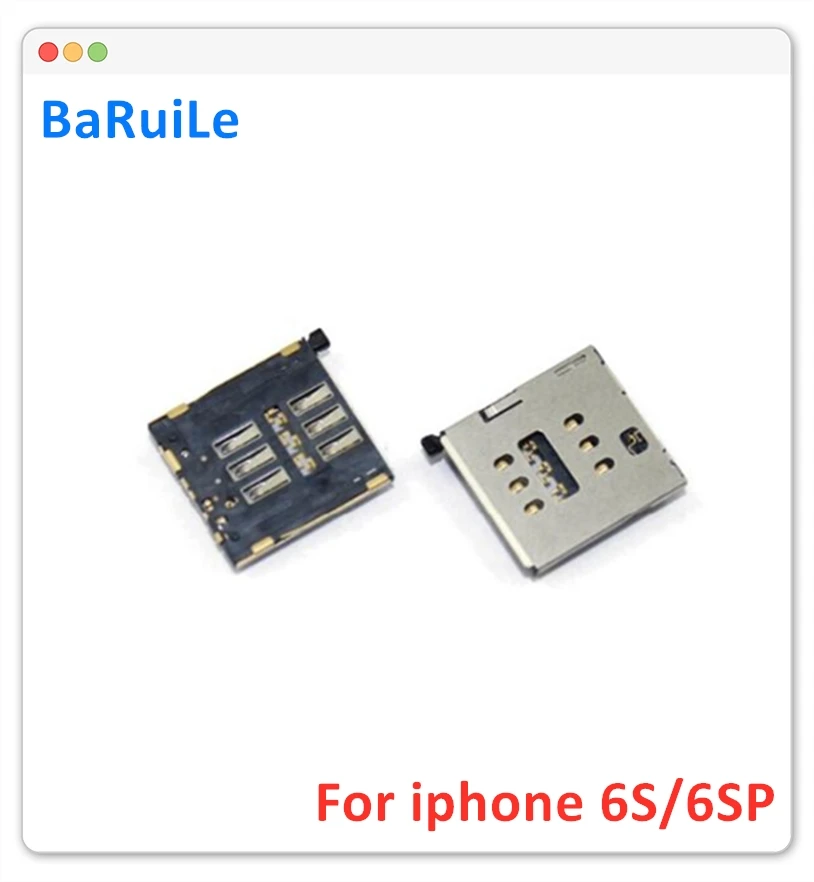 BaRuiLe, 5 шт., устройство для чтения sim-карт, держатель лотка, слот для iPhone 6S Plus 6SP 6S+ 4,7 5,5, Разъем для карты, запасные части разъема