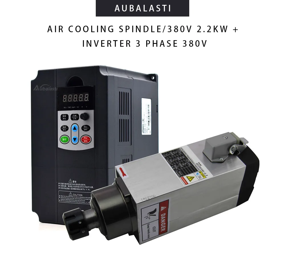 Aubalasti 2.2KW шпиндель воздушного охлаждения 380V 5.5A+ инвертор 3 фазы 380V 2.2KW ток 5A для станка с ЧПУ