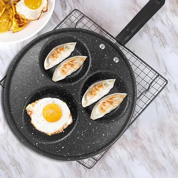 

Non-stick Medical Stone Coating Frying Pan Griddle Saucepan Cookware Kitchen Cooking Tools Eggs Fryer Breakfast Maker 3/4 Eggs