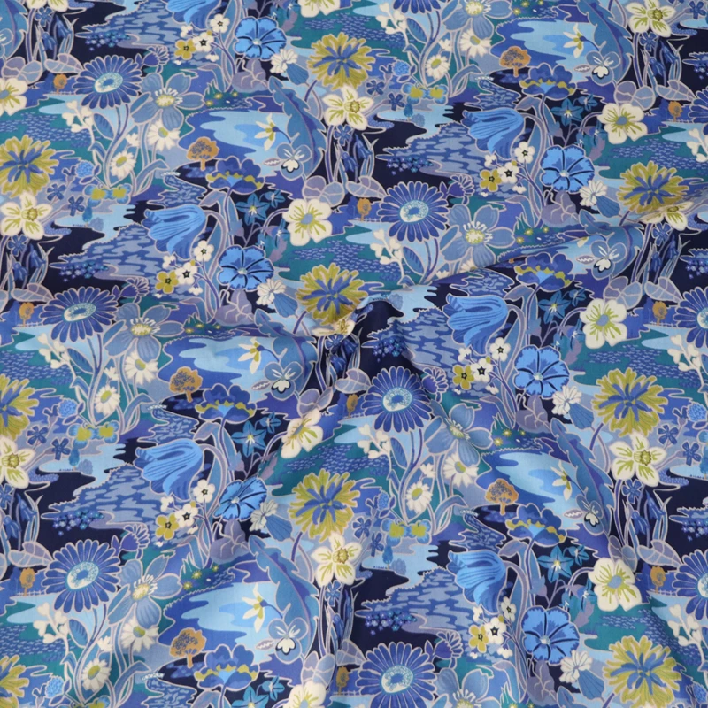 Bluey Pattern Digital Printed Fabric 100% Pure Cotton Cut By Yard/Meter 