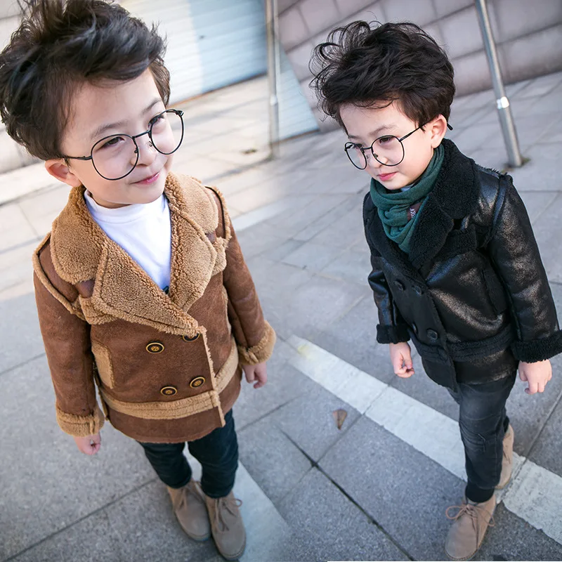 Зимнее пальто для мальчиков детские зимние плотные теплые куртки одежда