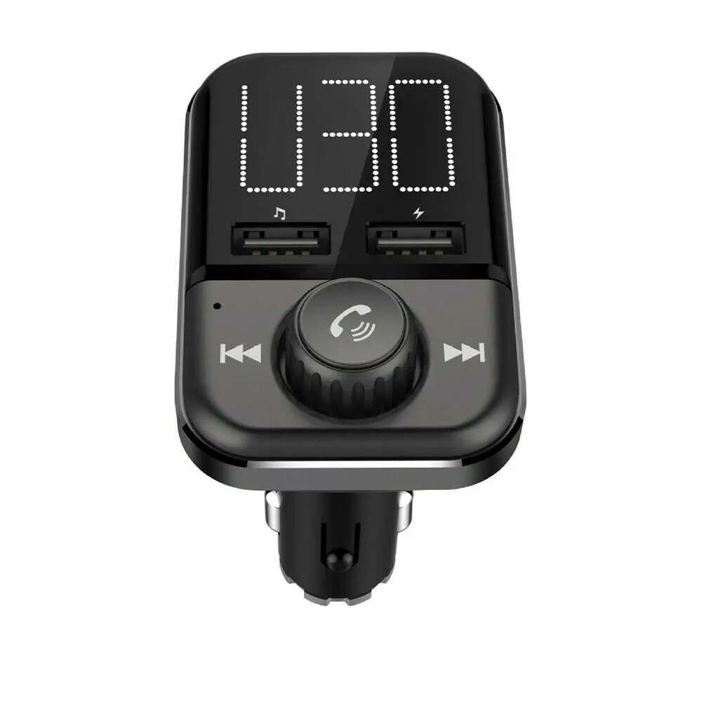 Fm-передатчик автомобильный беспроводной Bluetooth MP3-плеер двойной зарядное устройство USB Черный BT72