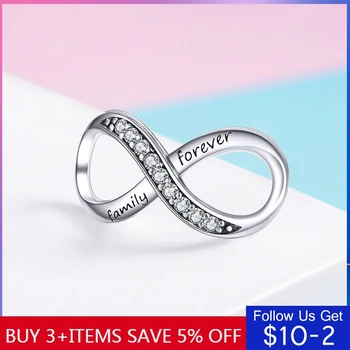 

100% Real 925 Sterling Silver Infinity Symbol Charms Fit Original Pandora Bracelet Beads DIY Jewelry Gift CMC1146