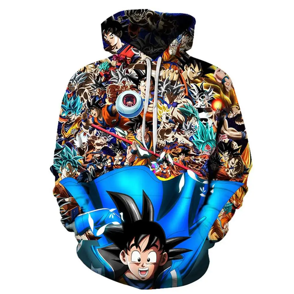 Dragon Ball Z Strong Goku 3D пуловер с капюшоном крутой мужской женский спортивный костюм Толстовка Harajuku свитера большого размера с капюшоном - Цвет: LW211