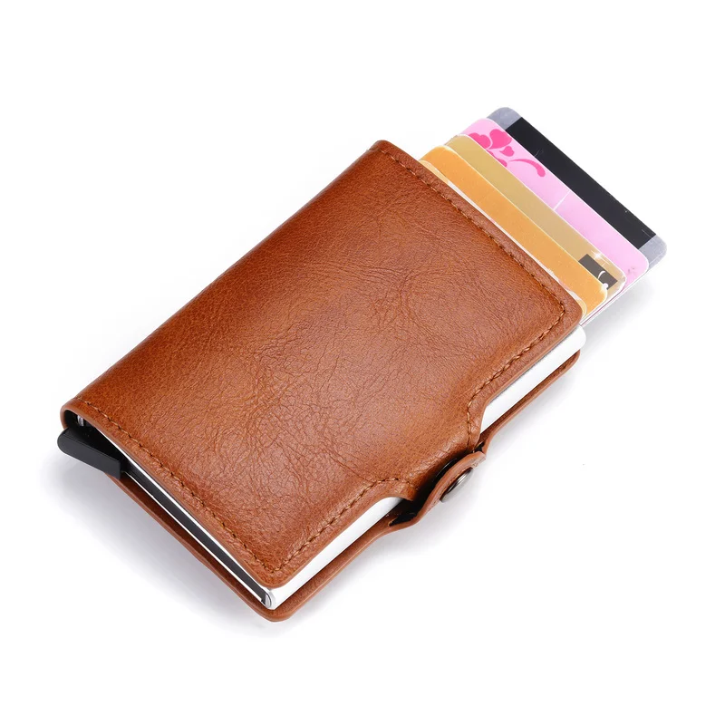 New Anti-theft RFID Credit Card Holder Wallet with Zipper Coin Pocket Slim Men Women Hasp Leather Wallet with Money Clips Leather Wallet Wallet Card Holder Card Holder Credit Card Holder Credit Card Wallet Card Wallet
