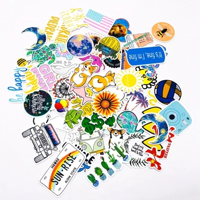 50 шт. VSCO Мультяшные собаки ПВХ странные вещи стикер s для автомобиля ноутбука телефон багажник гитара велосипед мотор декор для холодильника стикер - Цвет: Bee-01