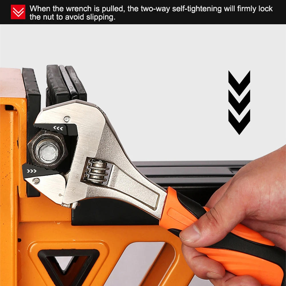 Adjustable Ratchet Wrench Hand Tool Repairing Spanner For Nuts Bolts With Scale For Water-Tap Screw Machine Models Repairing New