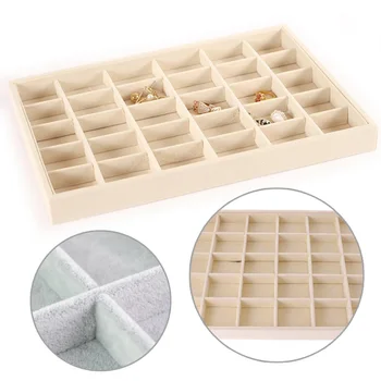 

Jewellery Tray Stackable Jewelry Showcase Display Organizer For Earrings,Rings With Compartment Multi-Purpose