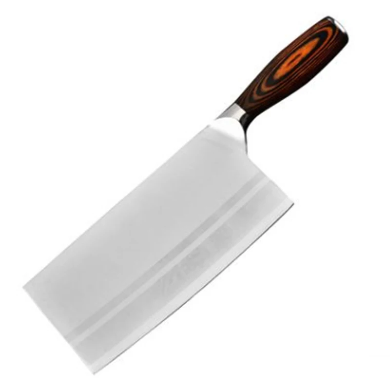 Chef knife Профессиональный 7 дюймов китайский Кливер Германии Сталь шеф-повара Ножи углерода кухонные Пособия по кулинарии Ножи Facas Cozinha с деревянной ручкой - Цвет: Chef knife