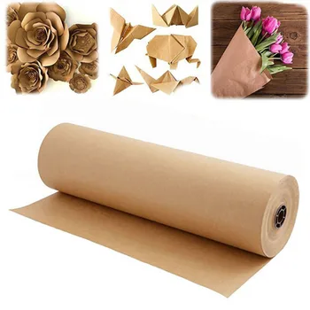 

SEAAN 30 Meters Brown Kraft Wrapping Paper Roll For Wedding Birthday Party Gift Wrapping Parcel Packing Art Craft 30Cm