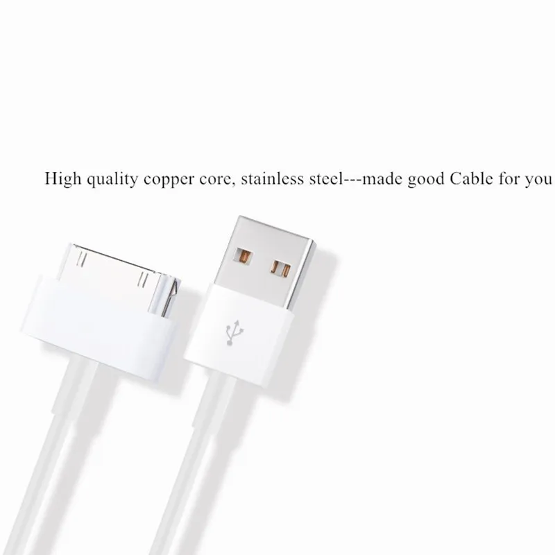 USB кабель для зарядного устройства для iPhone 4 4S iPod Nano ipad 2 3 iPhone 4 s 30 Pin 1 м кабель для зарядки кабель адаптер для зарядки