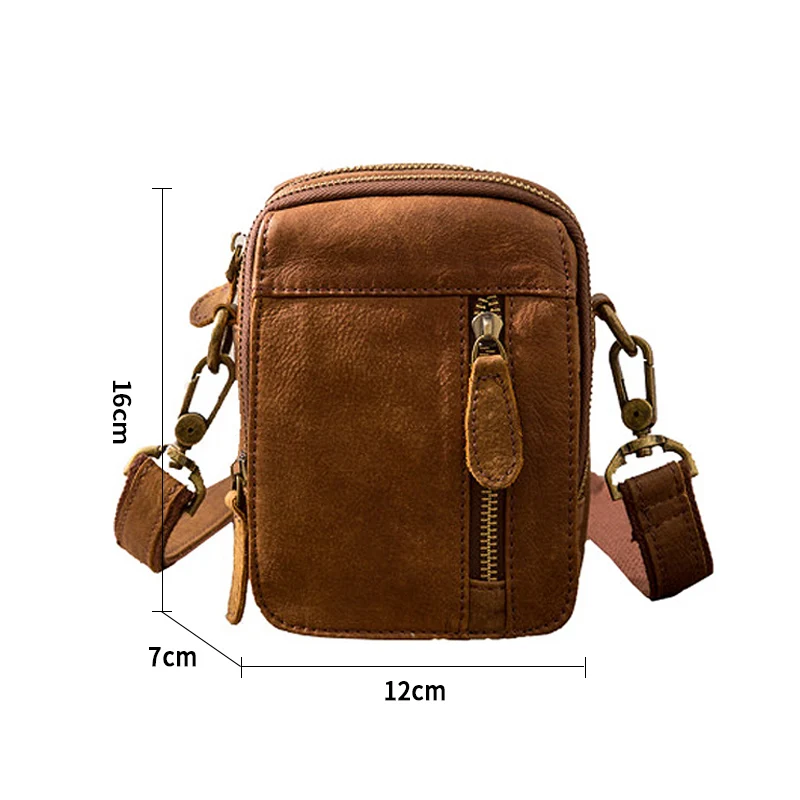 small leather man bag