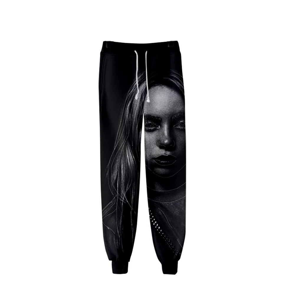 Популярные повседневные брюки Billie Eilish с 3D рисунком, мужские и женские брюки, модные новые модные осенне-зимние спортивные штаны для девочек с 3D Billie Eilish