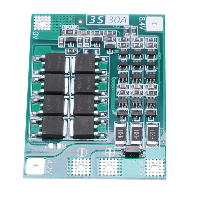 3S 30A Bms доска баланс тока 11,1 V 12,6 V 18650 литиевая батарея Защитная плата с