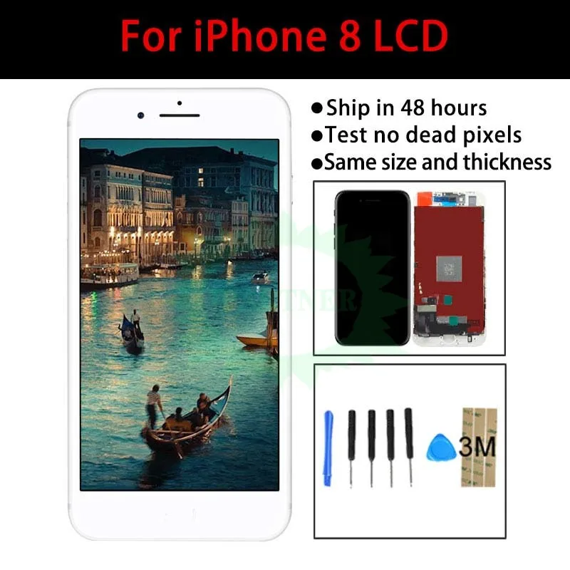 Для AUO ЖК-экран для IPhone 8 ЖК-дисплей сенсорный дигитайзер стеклянный экран в сборе 10 шт./партия Качество 5,5 дюймов