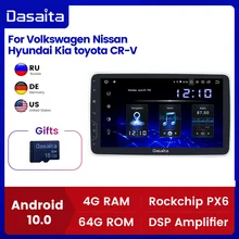 Dasaita 10.2 "Autoradio Multimedia Speler 2 Din Universele Radio Android 10 Carplay Voor Volkswagen Nissan Hyundai Kia Toyota CR V