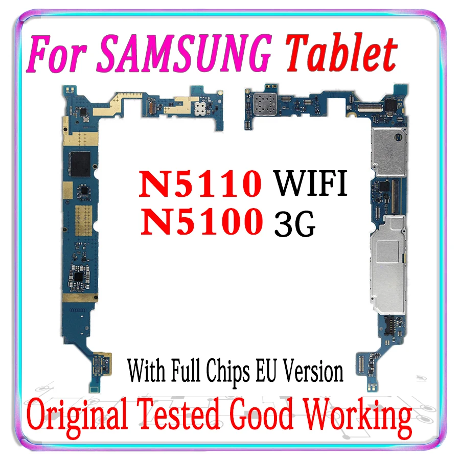 100% оригинальная разблокированная материнская плата для Samsung Galaxy Note 8 0 3G N5100 WIFI N5110