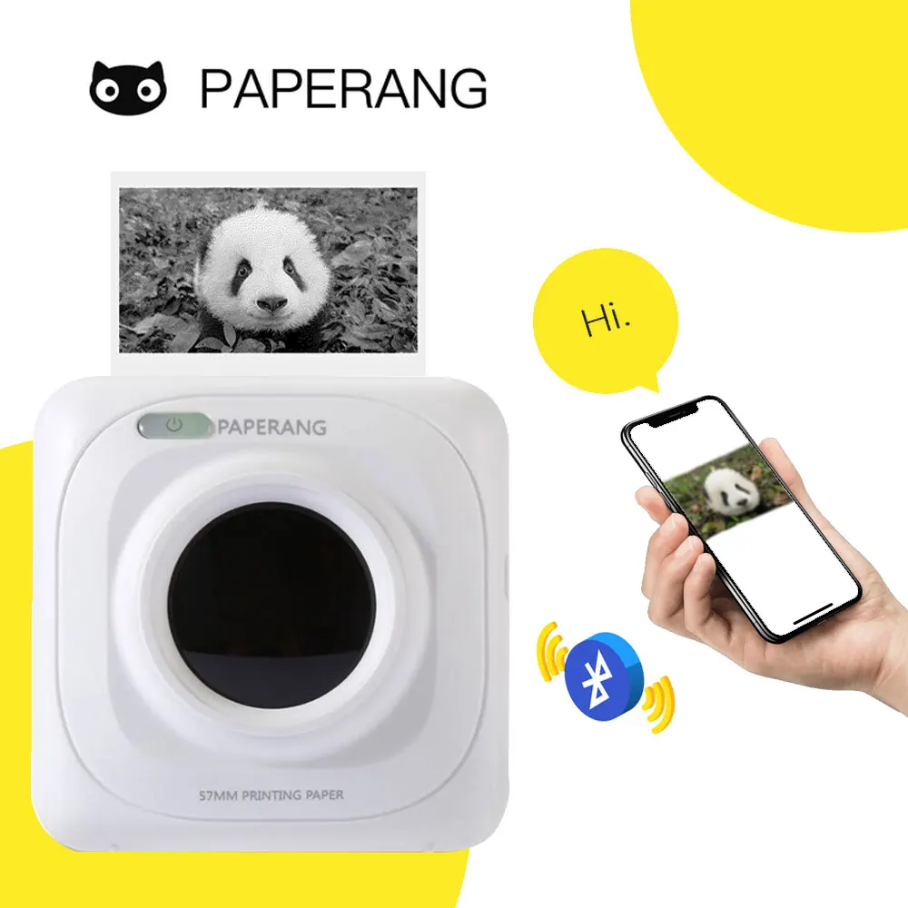 Портативный термопринтер Paperang P1 Bluetooth мини Карманный фотопринтер 200 точек/дюйм