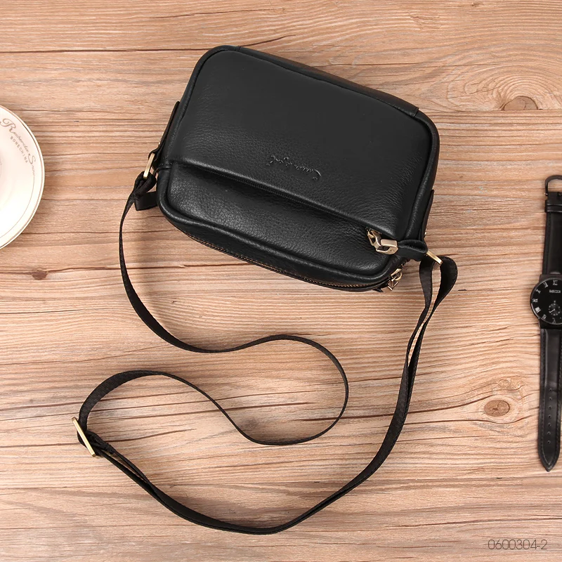 Cobbler Legend Genuine Leather Male Shoulder Outdoor Running Sport Bag Waterproof Mobile Phone Bags Multi-Function Crossbody