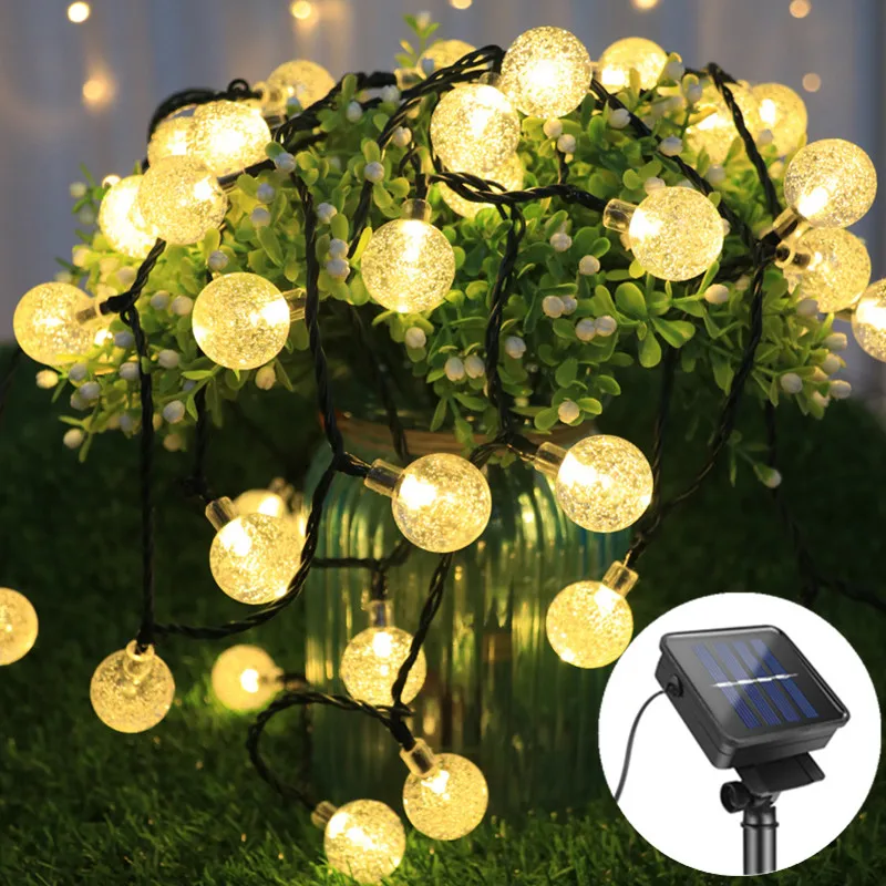

Solar Globe lights LED String Lights 30 LED 19.8ft Waterproof Fairy Garland for Outdoor Garden Christmas Wedding Decoration