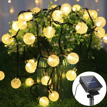 

Solar Globe lights LED String Lights 30 LED 19.8ft Waterproof Fairy Garland for Outdoor Garden Christmas Wedding Decoration