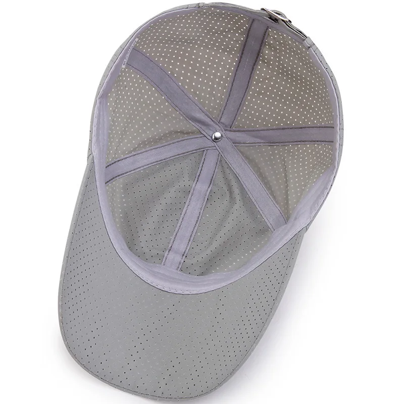 ใหม่ผู้ชายผู้หญิงหมวกเบสบอลฤดูร้อนแห้งเร็วหมวก Unisex Breathable Sport Pure สี Snapback หมวกหมวกเบสบอลหมวกเบสบอล