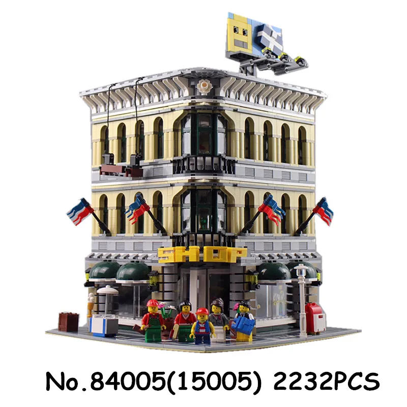 KING 84002 84003 84004 84005 город улица серия дом модель строительные блоки кирпичи совместимые 10182 10224 10197 15002 15003 - Цвет: 84005