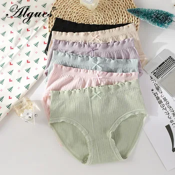 

Sexy Lace Solid Color Girls Women's Panties Kawaii Knot Comfortable Skin-Friendly Breathable Hip Push Up Female Underwear Gifts