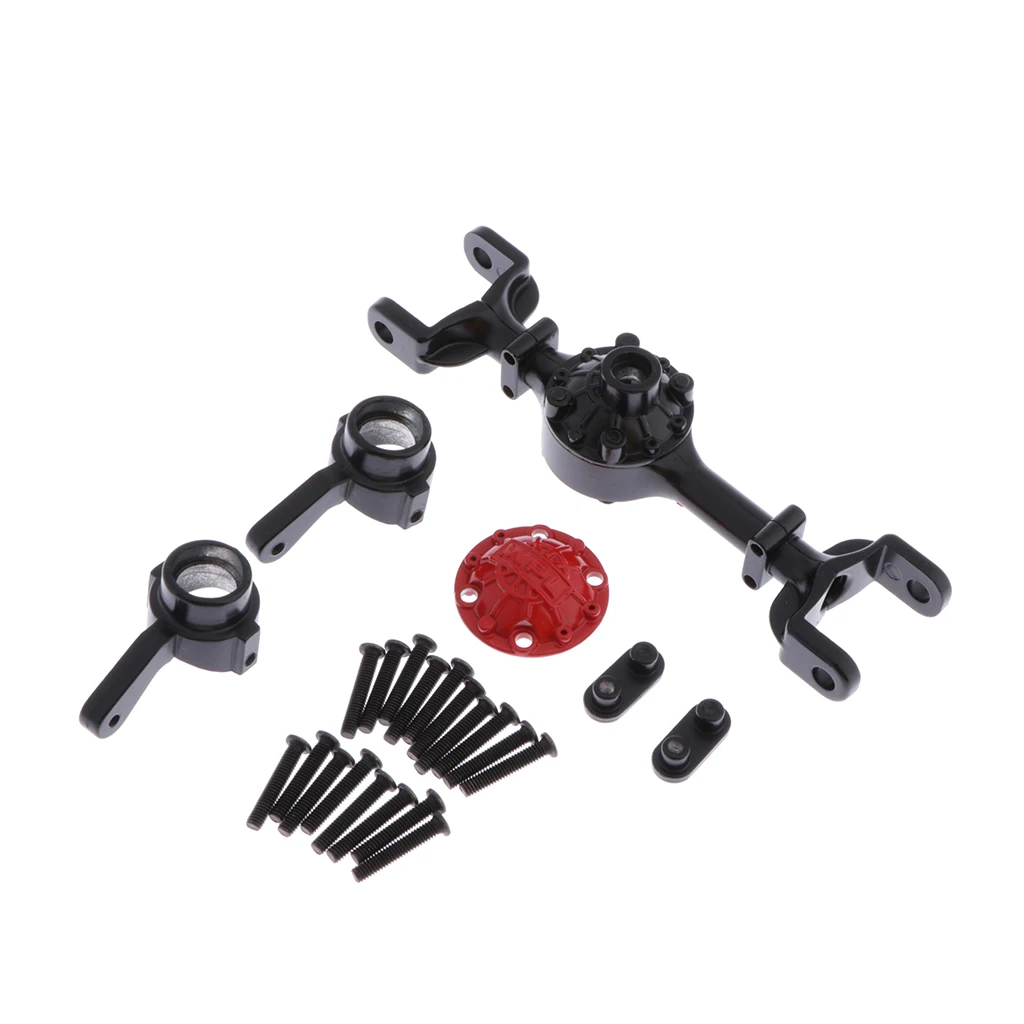 RC Hobby Truck Accessories Front Axle Housing Assembly Kit with 2x Steering Knuckle for WPL, JJRC 1:16 Military Truck