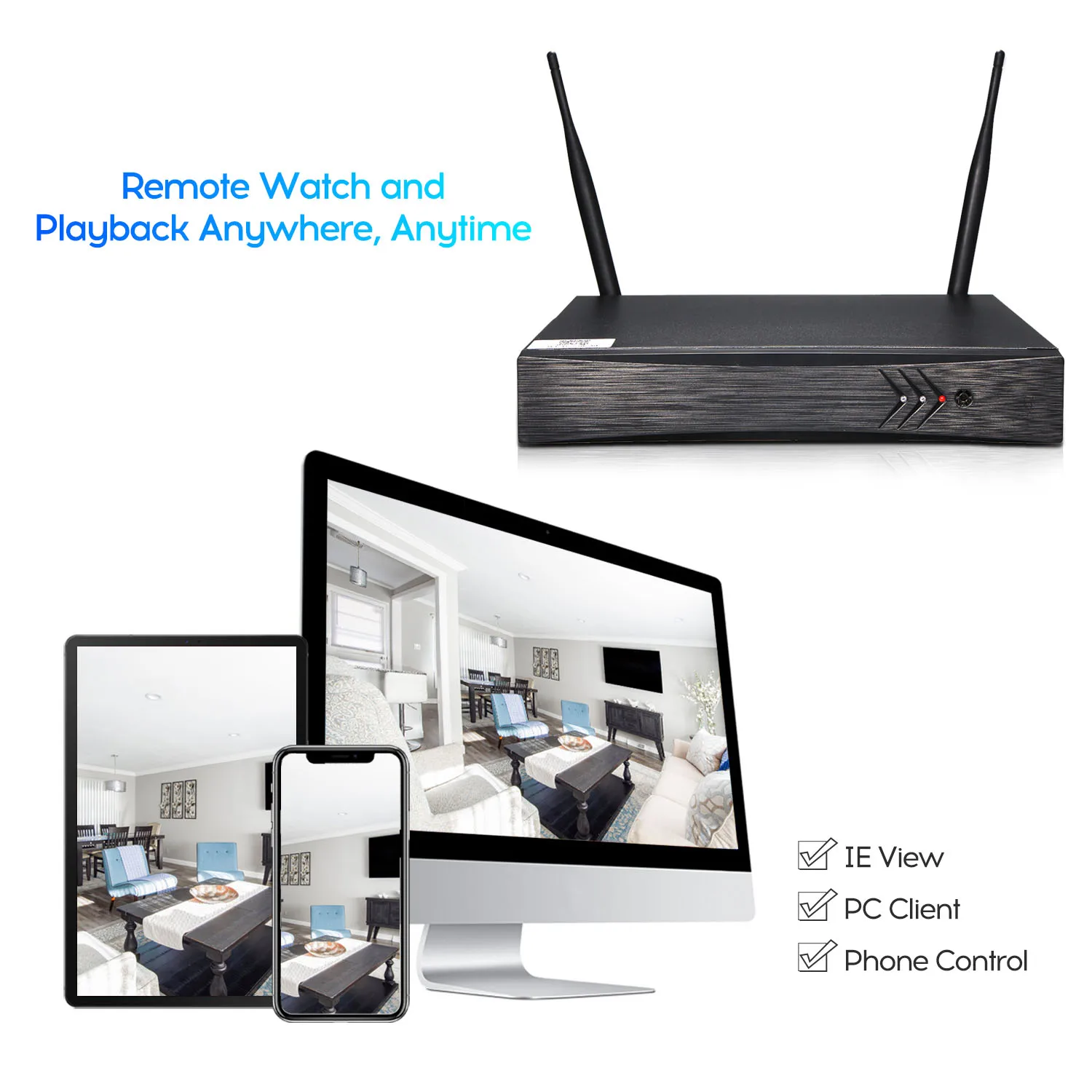 NVR 4CH 1080P видео рекордер Домашняя безопасность 2 шт. IP камера CCTV безопасности Беспроводная система видеонаблюдения Комплект для улицы