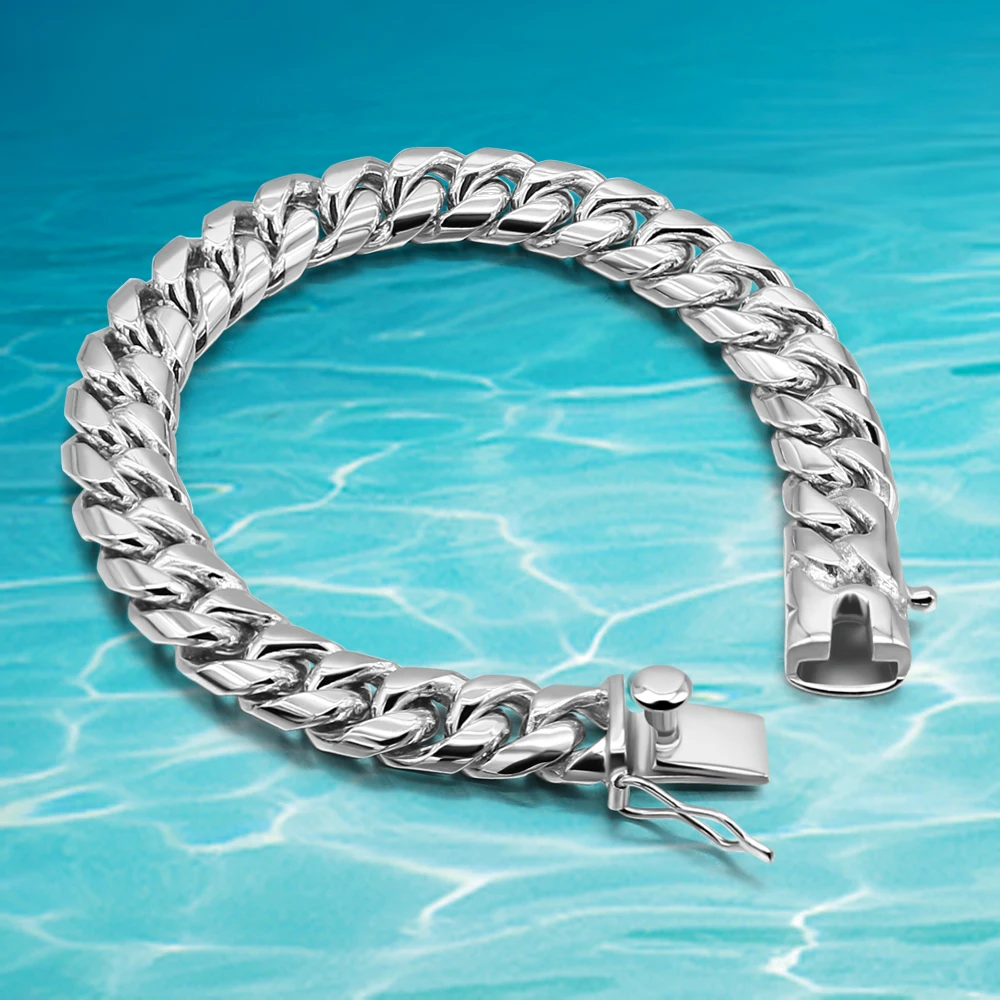 Fashion Silver 925 Jewelry Classic Chain Link Bracelet For Male;high