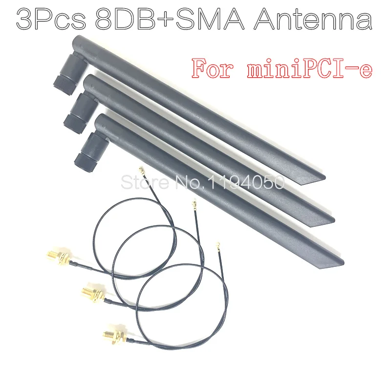 8DB antenas + SMA antenna WIFI 3G 4G miniPCI-E card Antenna DELL ASUS ACER 7260HMW BCM94352HMB RTL8822 6235AN