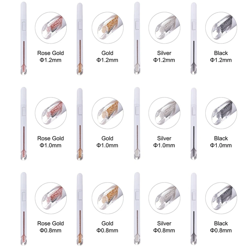 12 типов стальных бусин палочки ing Dotting Pen pick Up маленькие шарики икры аксессуары для маникюра живопись Bullion Ручка инструмент для дизайна ногтей