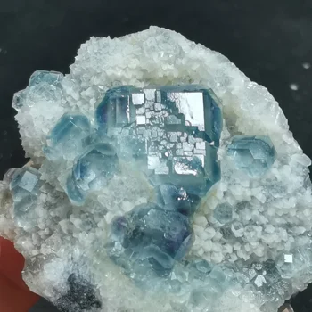 

28.2Natural crystal, blue green fluorite, crystal mineral, crystal specimen