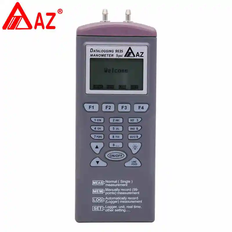 AZ9635 цифровой дифференциальный датчик давления тестер метр Манометр с программным обеспечением 11 измерительных единиц