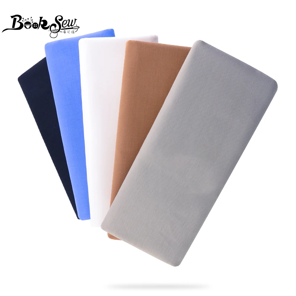 Booksew 100% Cotton Fabric White Color Telas Por Metro Home Textile Material Bedsheet Cloth DIY Quilting Tecido Baby Dress Tissu