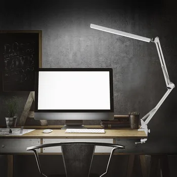 

Touch sensor Adjustable Arm Lamp Aluminum Alloy LED Clip Multiangle Rotating Light Desk Lamps For Office Reading Computer Table