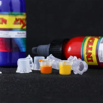 

1000Pcs/Bag 13mm Disposable Tattoo Heptagonal Laciness Ink Cups Microblading Makeup Tattoo Ink Cups Pigment Ink Caps