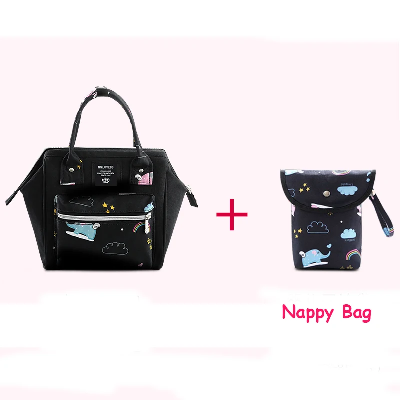 MMloveBB модная сумка для подгузников для мам, сумка для подгузников большой емкости, рюкзак для путешествий, сумка для кормления, сумка для ухода за ребенком - Цвет: set 2