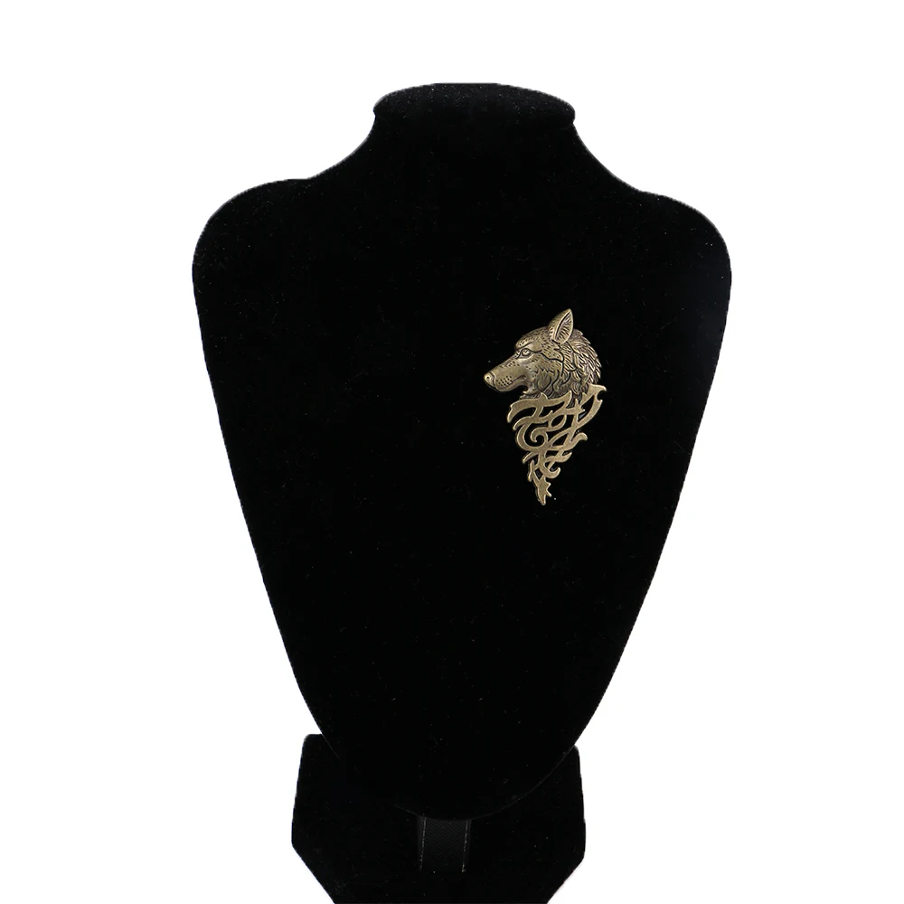 1 шт. черный ретро Европейский волк Викинг значок брошь черный золотой серебряный бронзовый сплав нагрудная булавка для мужчин женщин рубашка костюм аксессуар подарки