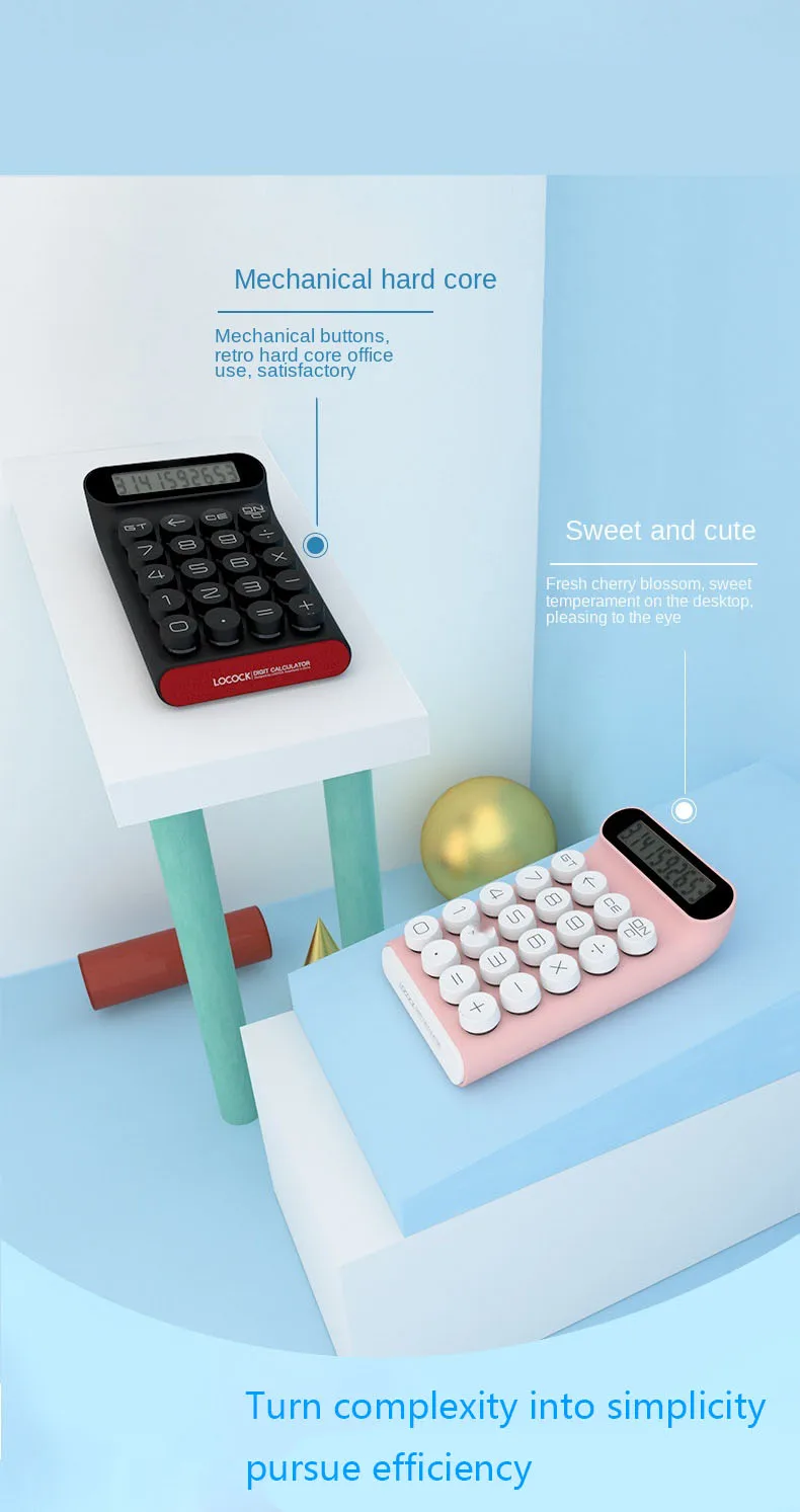 レトロ電卓ドットメカニカルキーボードポータブルコンピューター
