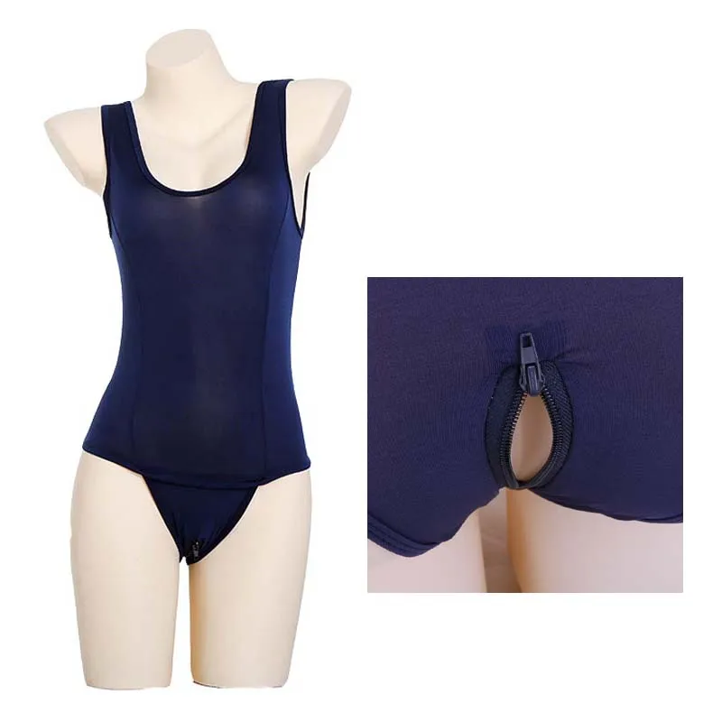 

Sexy Bodysuit Women Lingerie Open Crotch Japanese Sukumizu Bikini School Girl Teddy Kawaii Swimwear Fetish Cosplay Costume