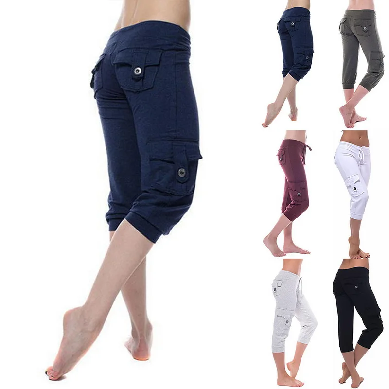 2020 Solid Short Pants Women Cropped Capri Pants Stretch Calf-length Trousers Spring Ladies Casual Stretchy Pants 2020 Solid Short Pants Women Cropped Capri Pants Stretch Calf-length Trousers Spring Ladies Casual Stretchy Pants