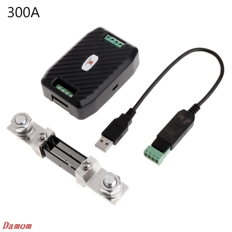 PZEM-017 DC блок связи RS485 интерфейс Modbus 0-300V 300A шунта USB кабель - Цвет: 300A