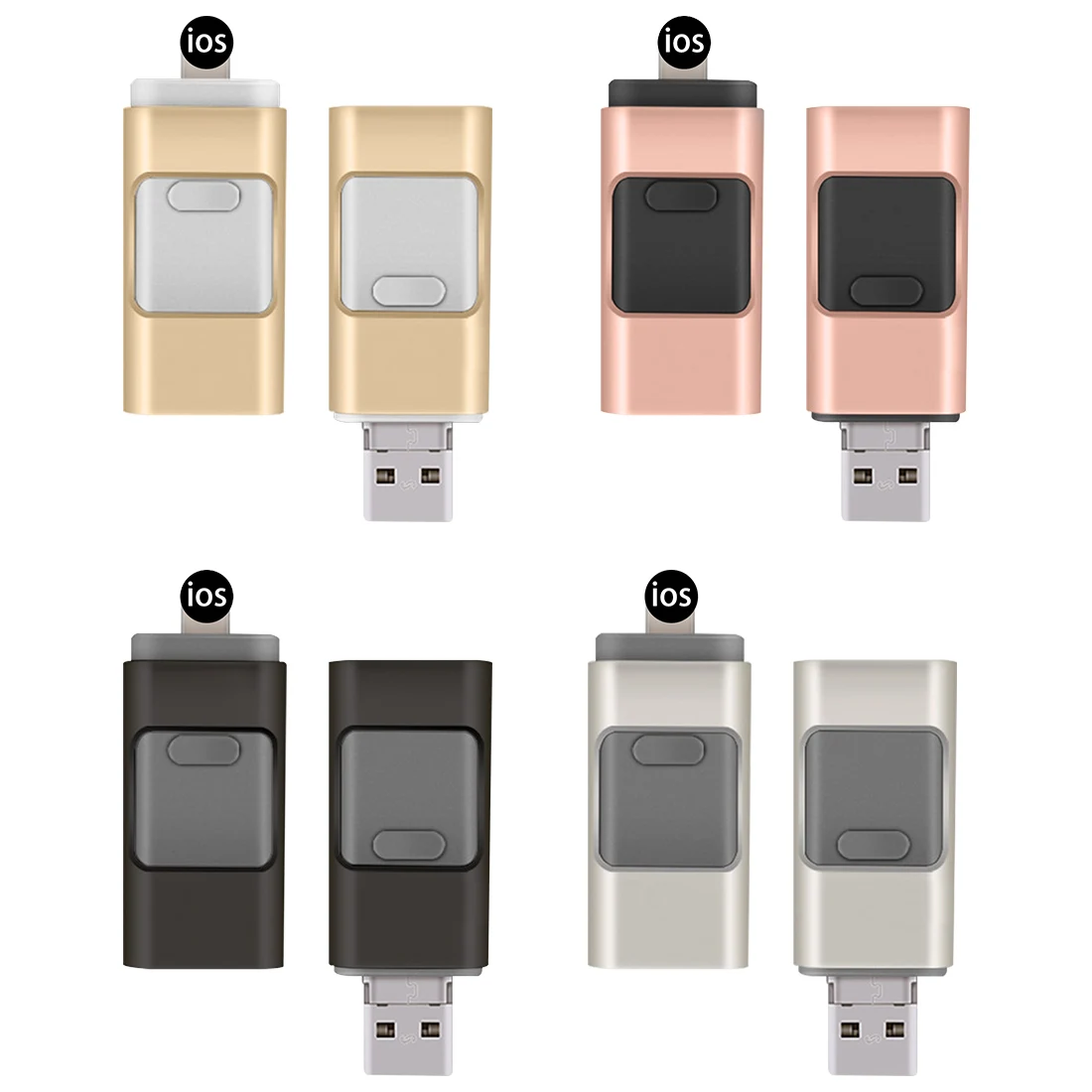 Металлический USB флэш-накопитель HD Memory Stick 8 16 32 64 128GB для iPhone Android компьютера