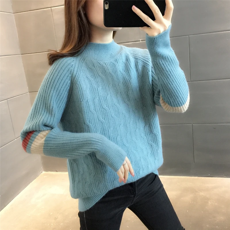 

Room 217012, 5 】 to film sleeve color matching row 5 bottom sets turtleneck sweater [1690] 47
